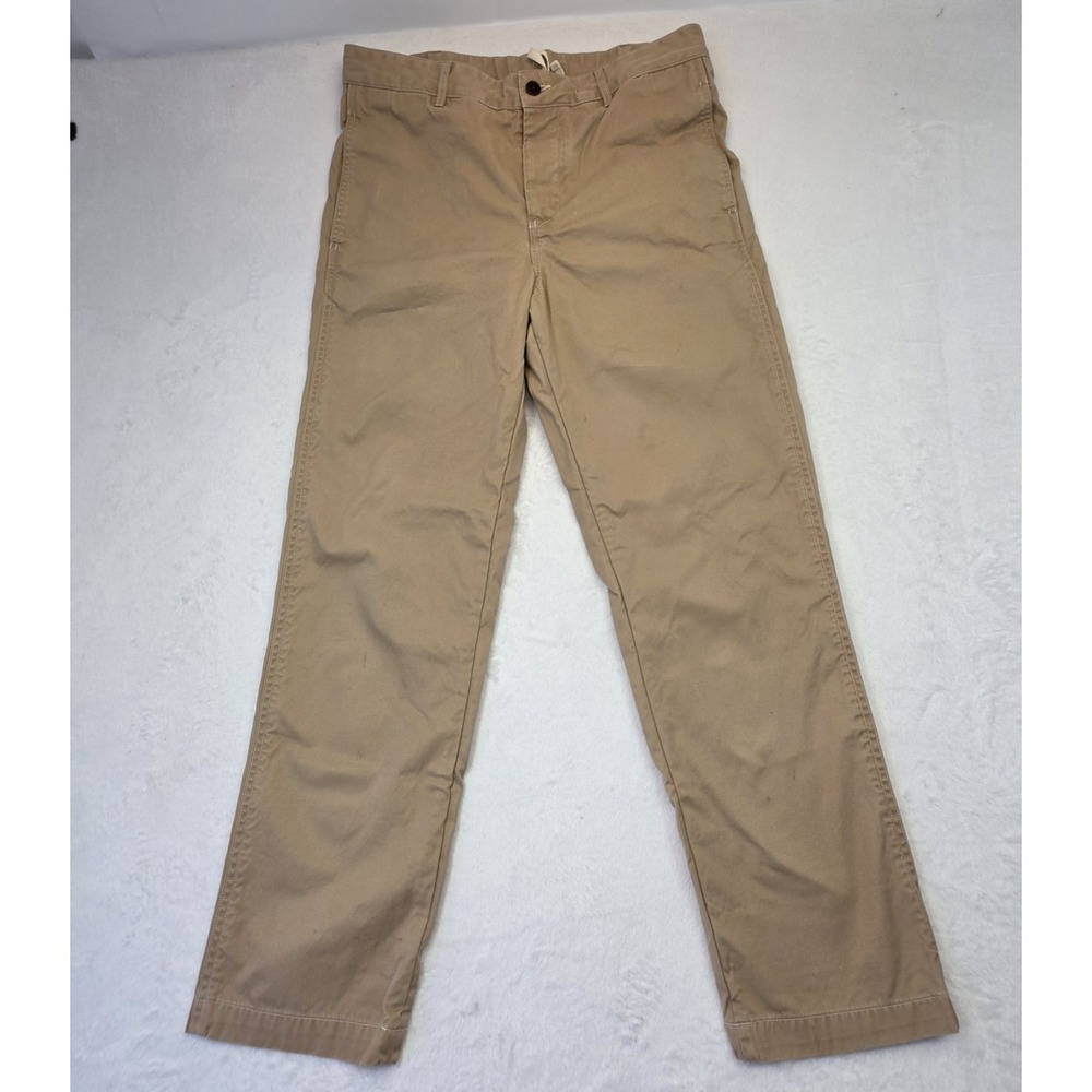 Outerknown Organic Cotton Chino Pants Mens 33 Khaki Drawstring Straight Leg